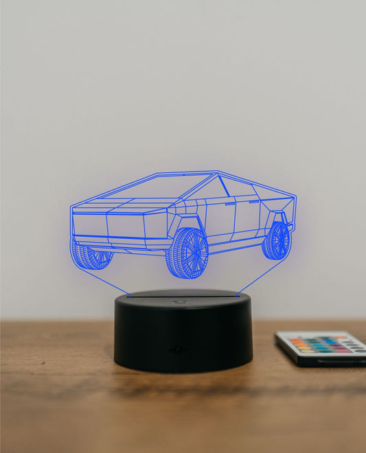 Lampa cu efect 3D Tesla Cybertruck